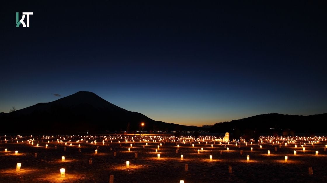 Yamanakako Ice Candle Festival: Winter Lanterns & Fireworks at Mount Fuji