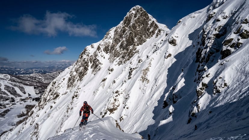 Challenging terrain and backcountry slopes at Kagura Peak