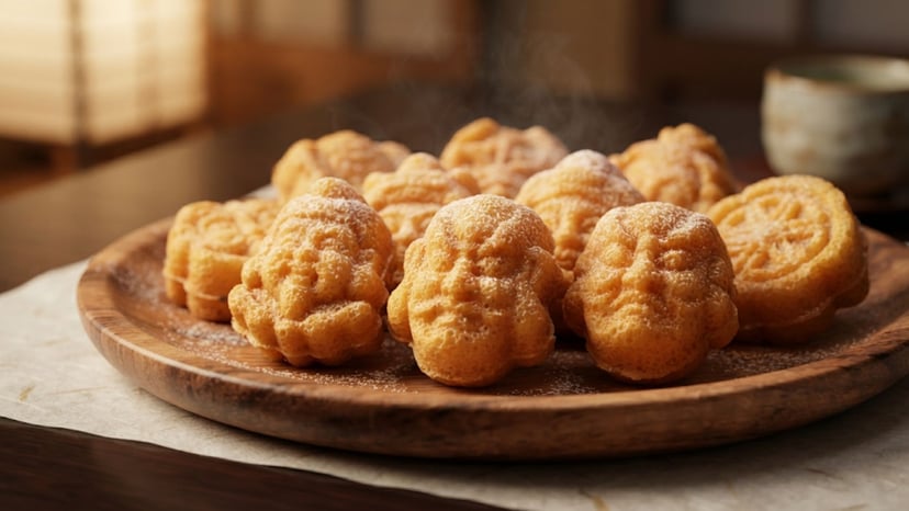 Freshly made Ningyo-yaki sponge cakes