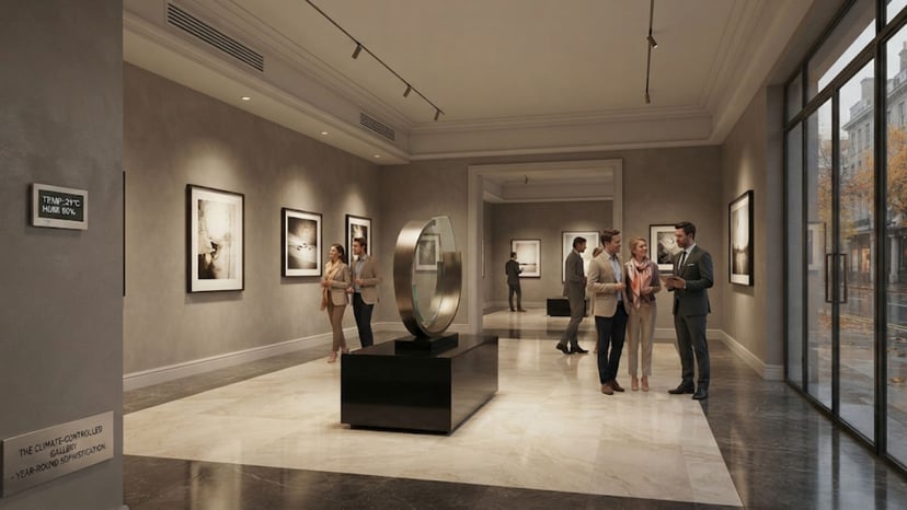 Sophisticated indoor observation gallery at Mori Tower