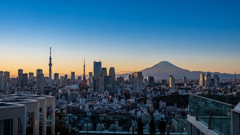 Mount Fuji visible from Tokyo City View gallery