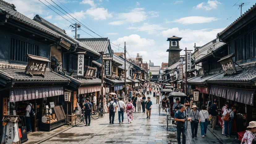 Traditional Edo-period warehouse buildings on Ichibangai Street in Kawagoe.