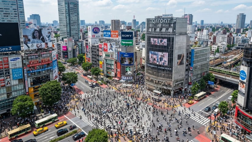 Shibuya Crossing daytime view