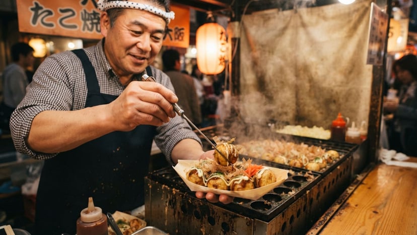 Takoyaki street food snack