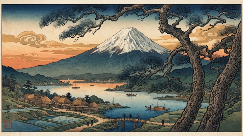 unesco-world-heritage-mount-fuji-pine-trees