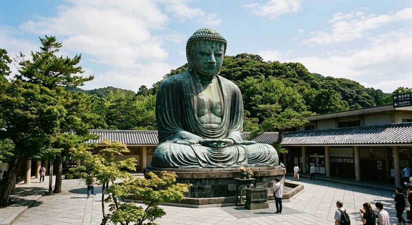 Kotoku-in Great Buddha bronze statue Kamakura.