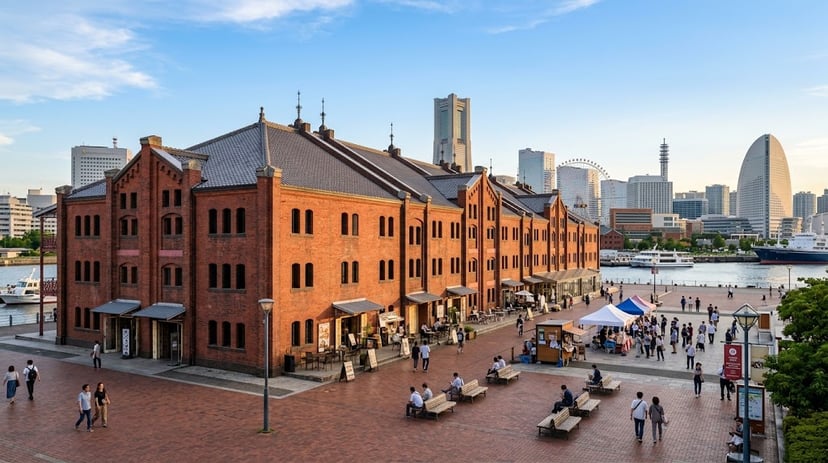 Yokohama Red Brick Warehouse waterfront Japan