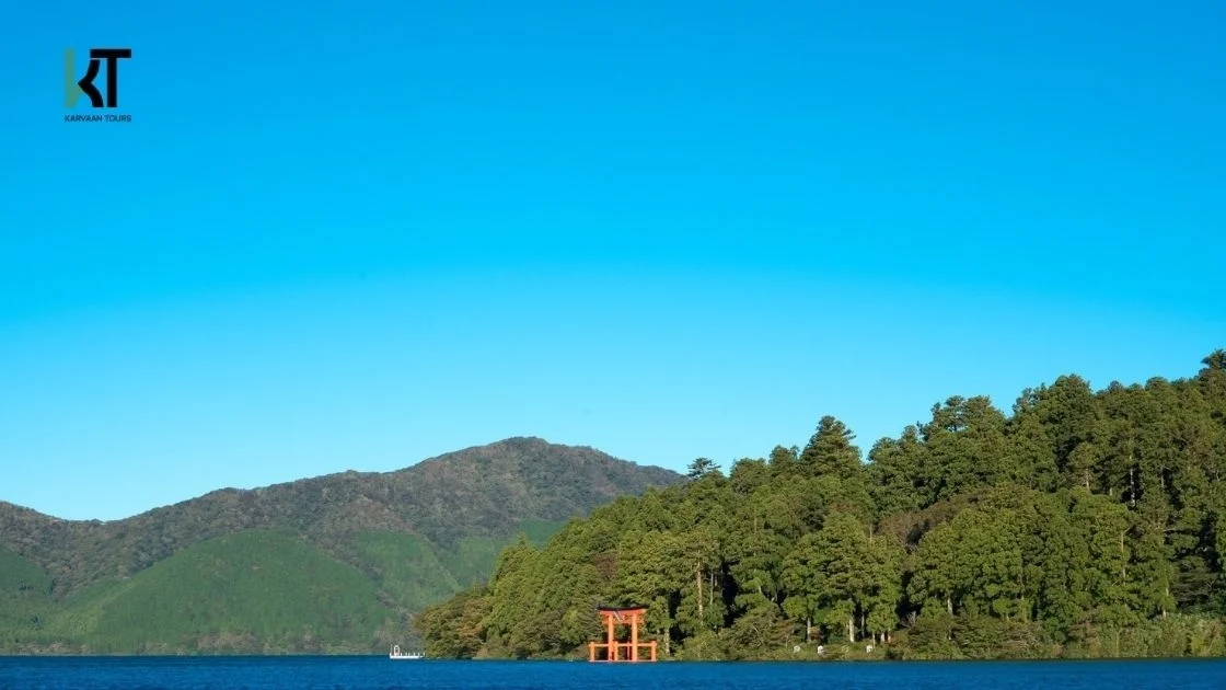 hakone hot springs with mountain views